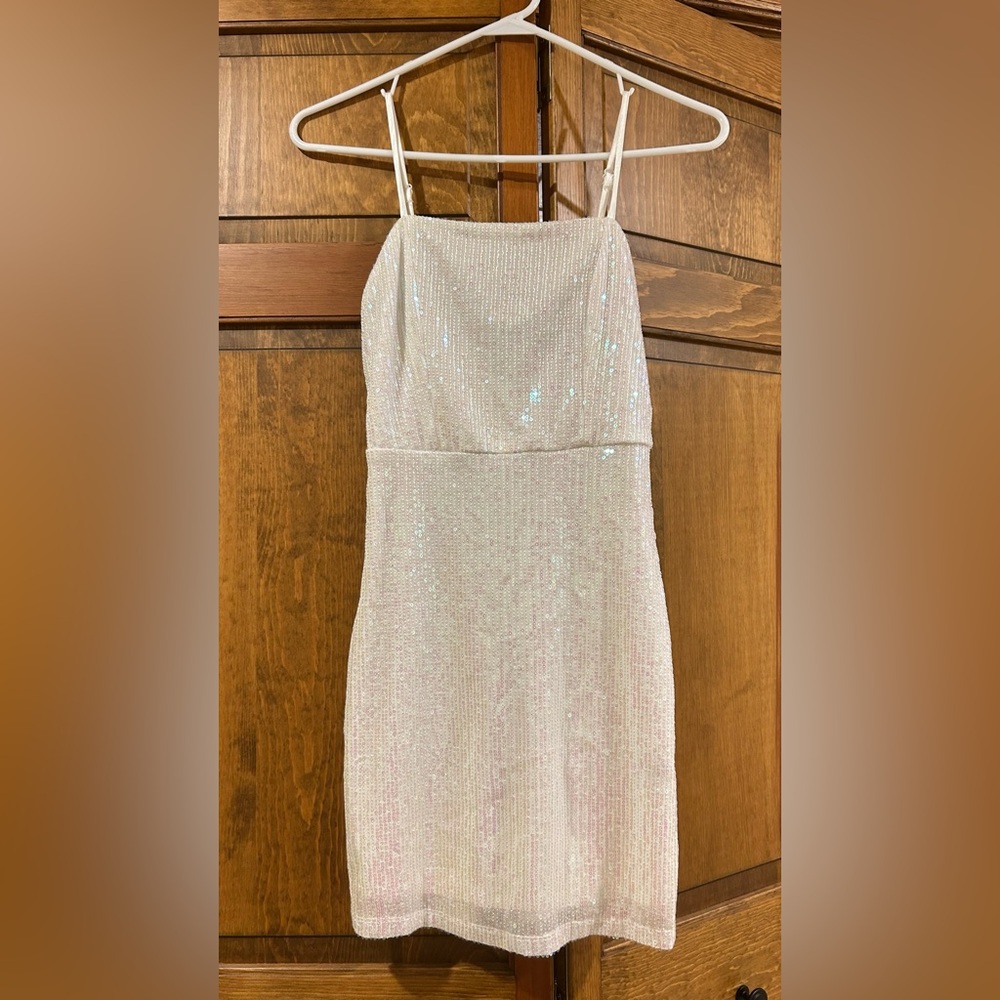 Sparkling Ivory Sequin Dress